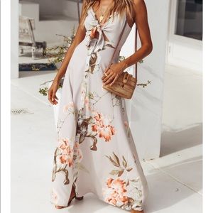 Hello Molly “sounds of summer” beige floral maxi